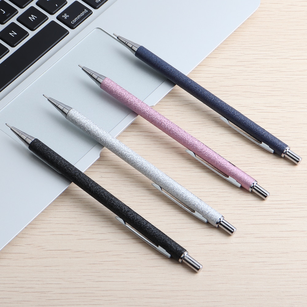Lápiz de Metal mecánico de 0,5/0,7mm, pluma automática de prensa creativa para estudiantes, escritura, dibujo, oficina y escuela