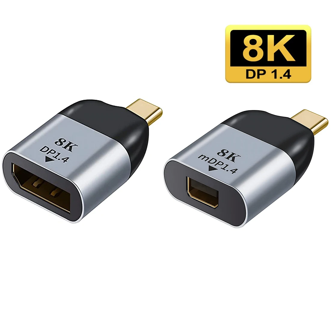 Usb-c til displayport 1.4- adapter thunderbolt 3/4 type-c til dp/minidip displayport 8k @ 60hz- videokonverter for bærbar skjerm