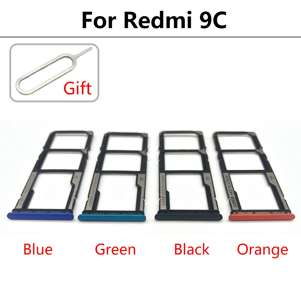 Sim Kaart Lade Voor Xiaomi Redmi 9A 9C 9T Sim Card Tray Slot Houder Adapter Socket Reparatie Onderdelen