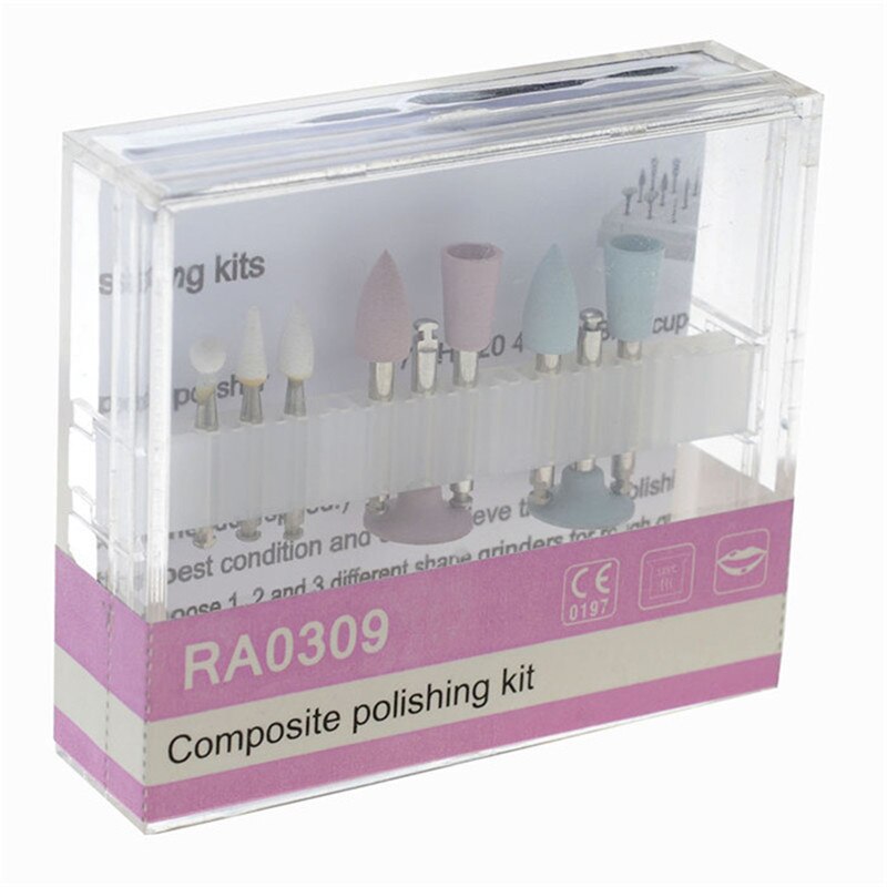 Caja de pulido de dientes Dental RA0309, kit compuesto de higiene bucal de contraángulo de baja velocidad, 10 unidades
