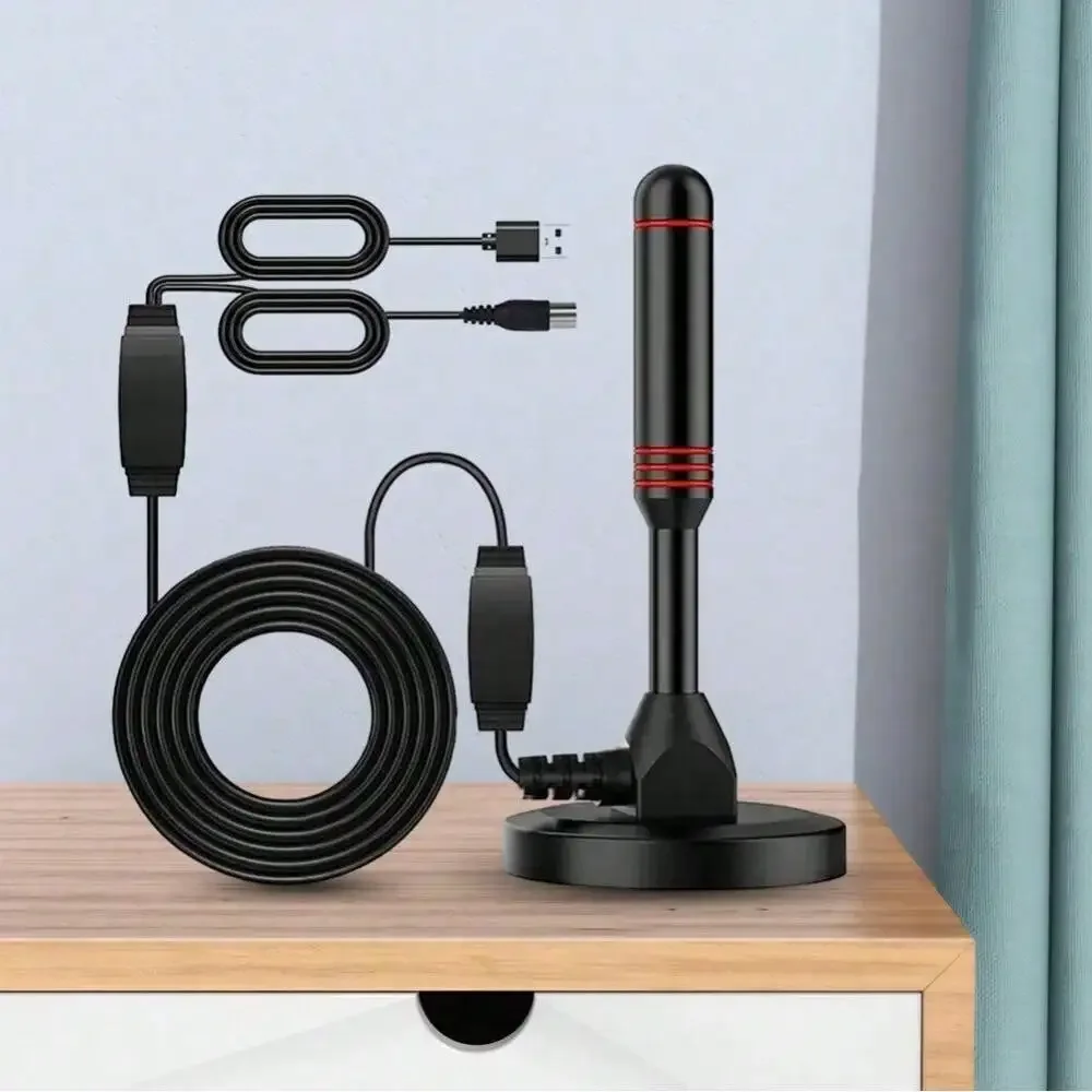 Antenne TV numérique HD intérieure, dab amplifié, 200 Beauté Ultra HDTV avec amplificateur, réponse rapide VHF/UHF, ensemble aérien extérieur