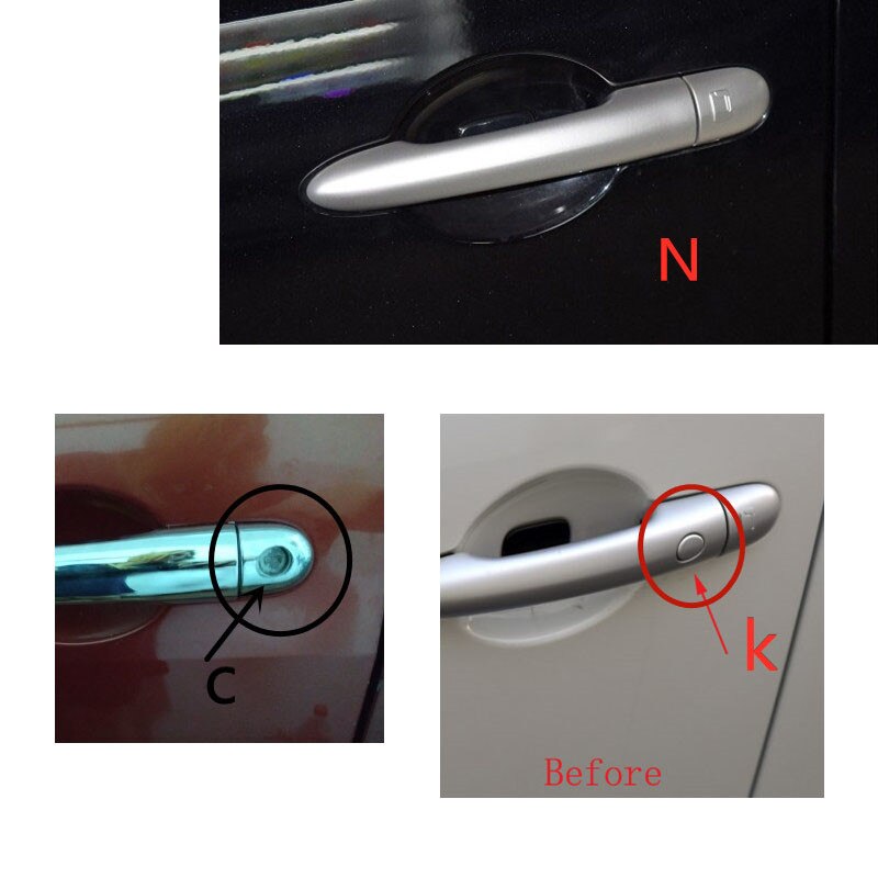 Til renault megane 2 ii mk2 tilbehør dørhåndtag cover trim håndtag covers plast imiteret kulfiber