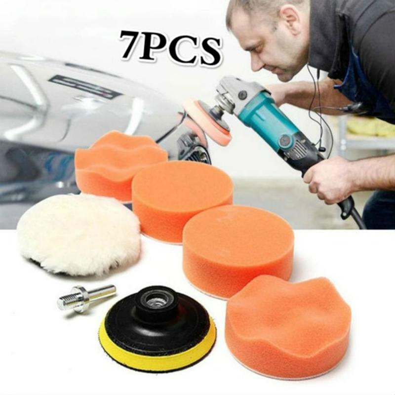 Auto Polijsten Mat Buffing Buffer Compound Pad Auto Accessoires 7Pcs 3 ''/4''/5 ''/6''/7''inches Waxen Detaillering Spons