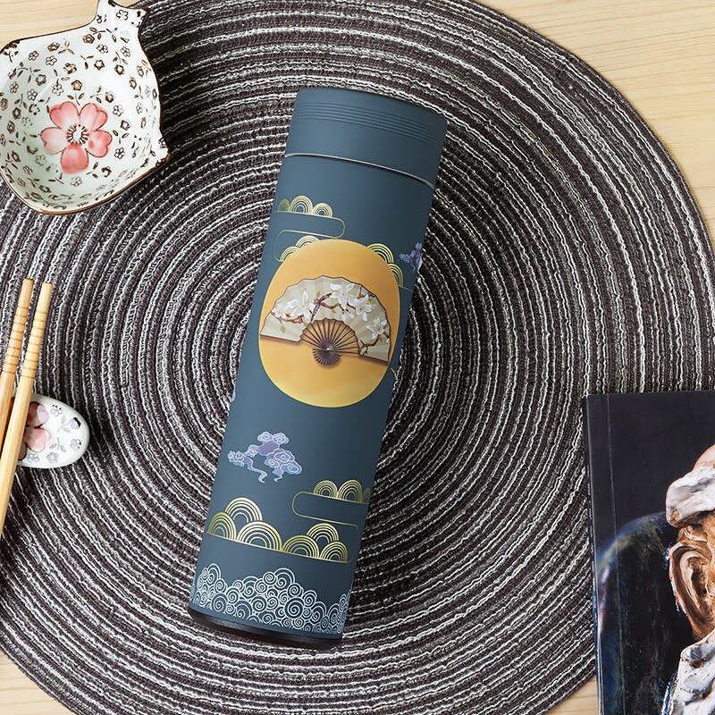 500ml Chinese Style Stainless Steel Vacuum Flask Water Bottle With Filter Insulated Thermos Coffee Mug Thermocup Travel Bottles: Style 7