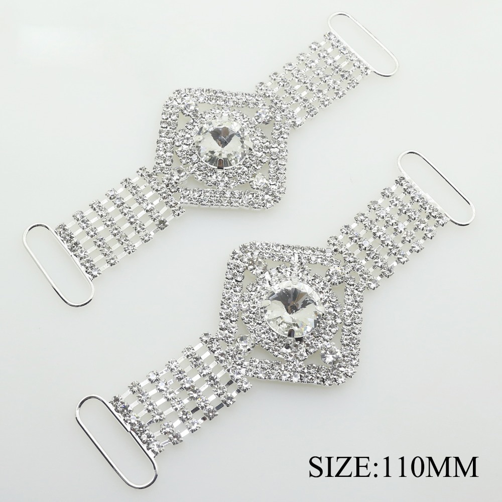 1pc/ lot 110mm strassspännen bikinispänne/klädkontakt dekorationsspänne strandkläder diamantbröllopsdekor