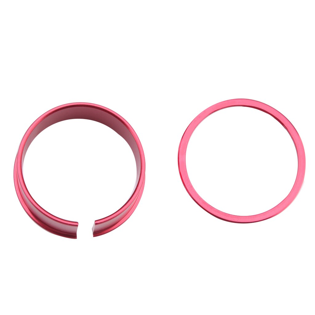 Bicycle Bike Bottom Bracket Adjustable Washer 24mm to 22mm Axis Conversion Sleeve Set: Red