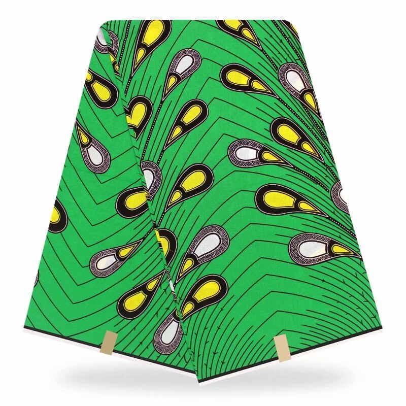 ESEWING Ankara African Wax Print Fabric 100% Cotton 6 Yards Sewing Material For Dress Ghana Nigeria Wax Fabric 27