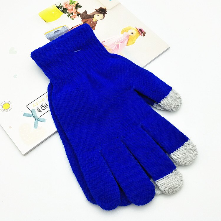 Luvas femininas com touch screen, luvas grossas de alta qualidade, elásticas e estilosas, luvas de dedo elegantes e chique
