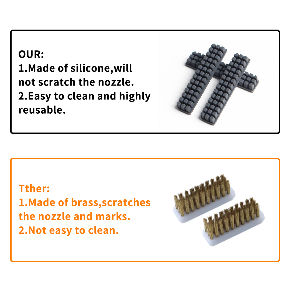 For Creality K1 K1C K1MAX Nozzle Silicone Brush 3D Printer Nozzle Cleaner Tool for K1 Series 3D Printer