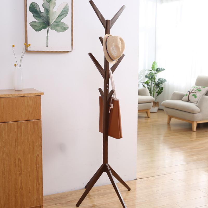 Stand Solid wood floor coat rack Simple Assembly T... – Grandado