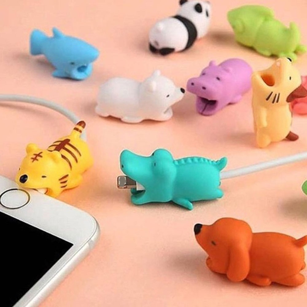 Mignon Panda câble protecteur morsure Animal charge cordon de protection USB câble enrouleur support chien chat ours câble protecteur câble fil