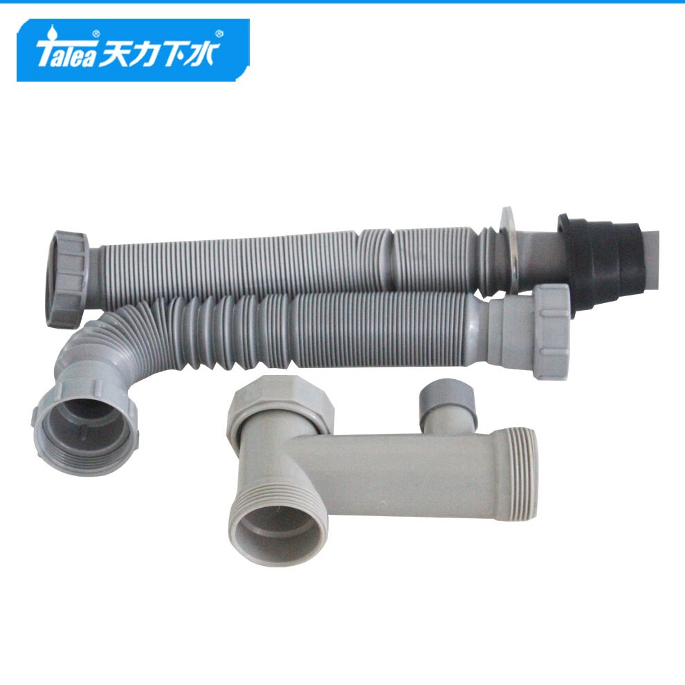 Talea Double sink drain pipe kit into ground drainpipe Kitchen Fixtures sewer hose Laundry Sink Waste downcomer set GB032C001
