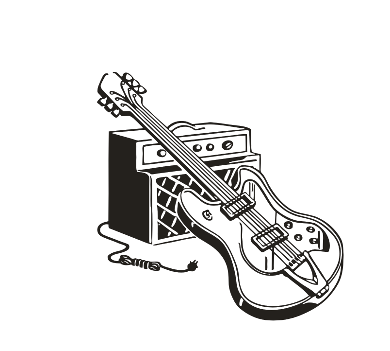 Gitara elektryczna naklejka Rock Pop narzędzia muzyczne naklejki ścienne winylowe Bar studio muzyczne dekoracje sztuka na ścianę AZ1011