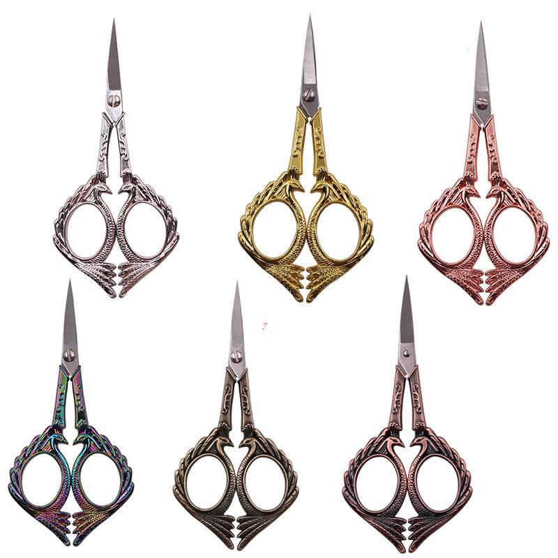Retro Peacock Needlework Tailor Scissors Antique Vintage Thread Embroidery Stainless Steel Scissors For Sewing Supplies Tool