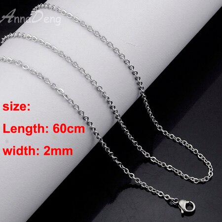 CHIMDOU Stainless Steel Chain Necklace For Men Women Snake Chain DIY long chain Jewelry Accessories: oval chain 60cm