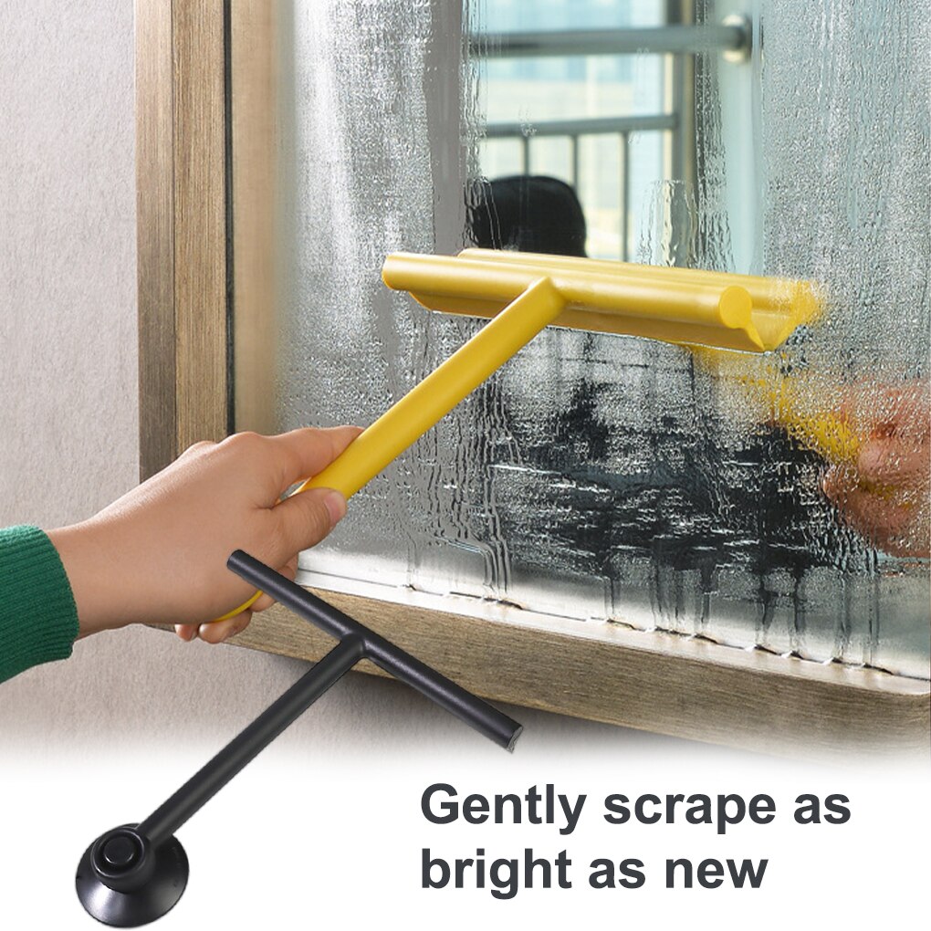 Shower Squeegee Glass Wiper Scraper Shower Squeegee Cleaner With Silicone Holder Bathroom Mirror Wiper Scraper Glass Cleaning
