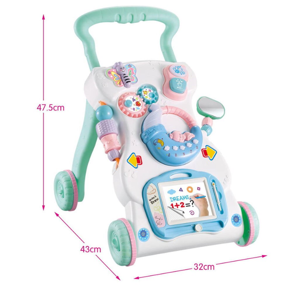 bébé marcheur enfant en bas âge chariot assis-à-debout ABS marcheur Musical avec hauteur réglable pour apprendre à marcher scientifiquement jouet
