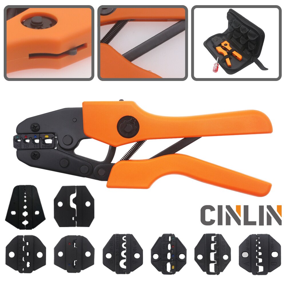 Crimp Pliers &amp; Dies Set Wire Terminals Crimping Tools Precision Crimper Labor-Saving Ergonomic Handle Easy To Grasp&amp;Press