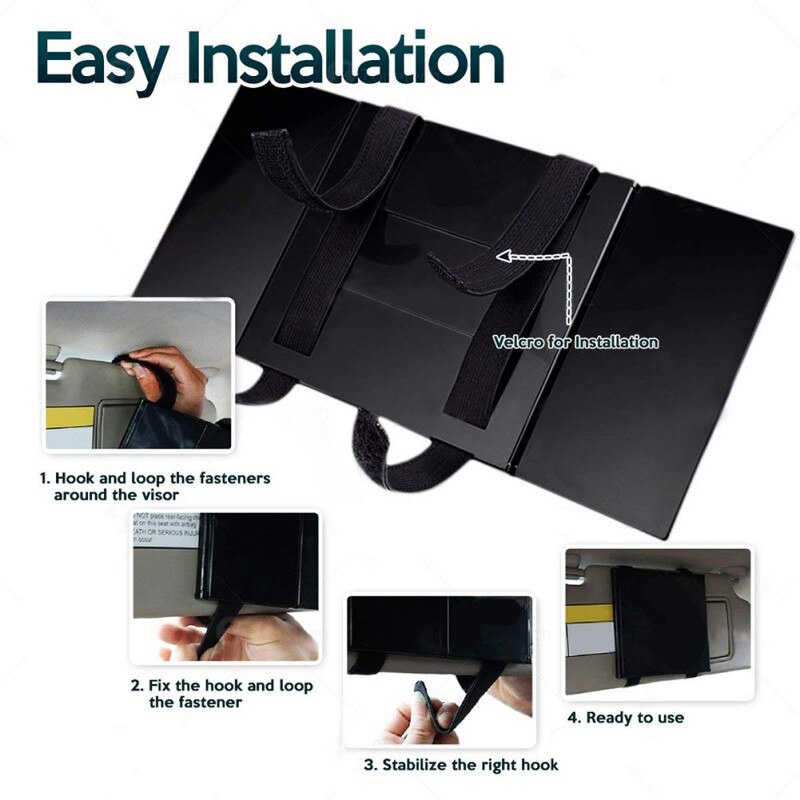 Auto Make-Up Spiegel Zonneklep Vanity Spiegel Auto Triple Vouwen Auto Interieur Make-Up Spiegel Zonnescherm Spiegel Decoratie