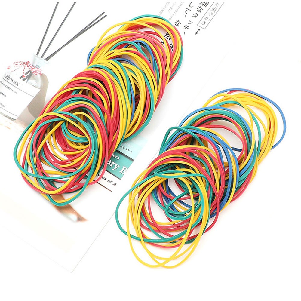 School Home Office Document Organizing Rubber Band Ball Elastic Loops Stretchable Colorful Round DIY Arts Crafts Flexible