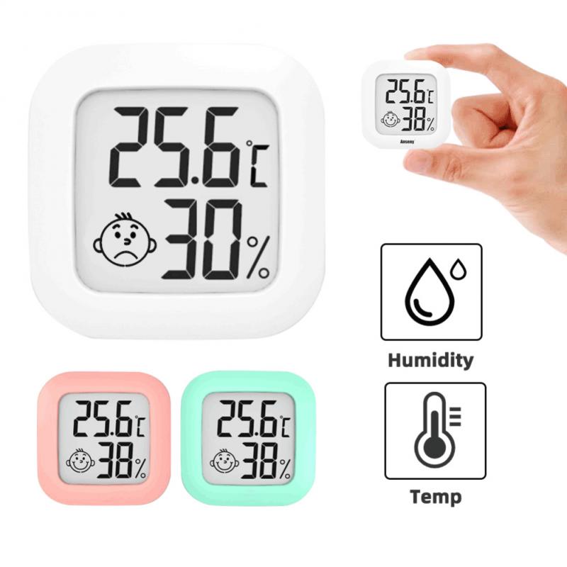 Indoor Room Electronic Temperature Humidity Meter Celsius/Fahrenheit Mini LCD Digital Thermometer Hygrometer With Emotional