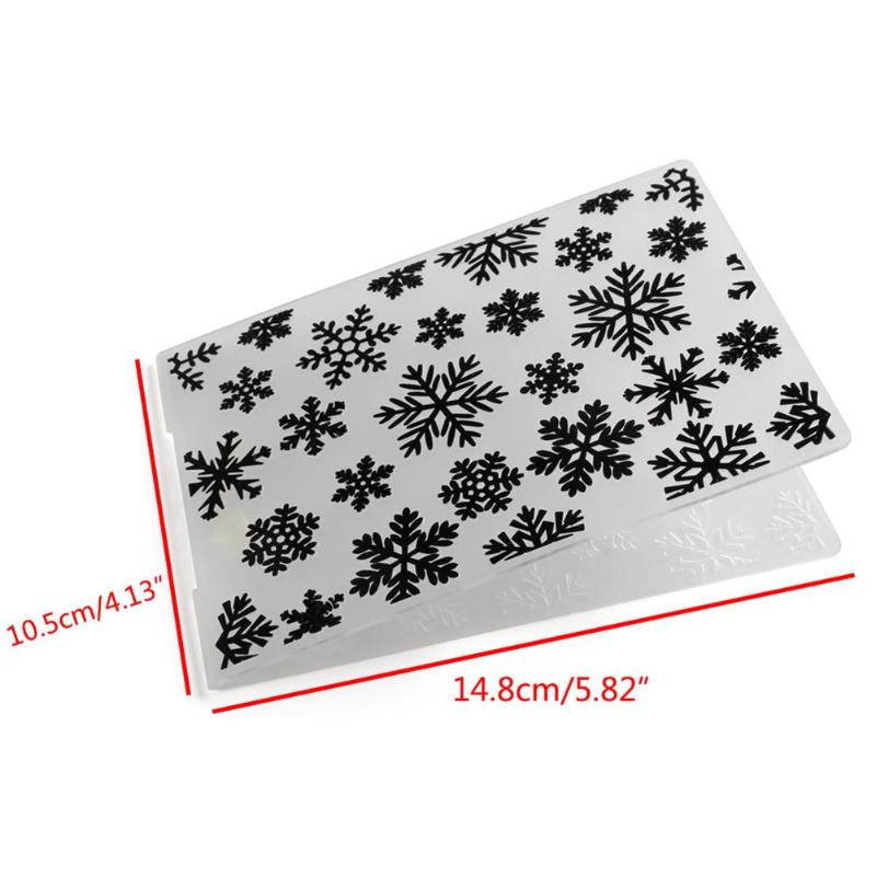 Christmas Snowflake Plastic Embossing Folder Stencil Decorative Embossing Folder Template Craft For Scrapbooking DIY Photo Album