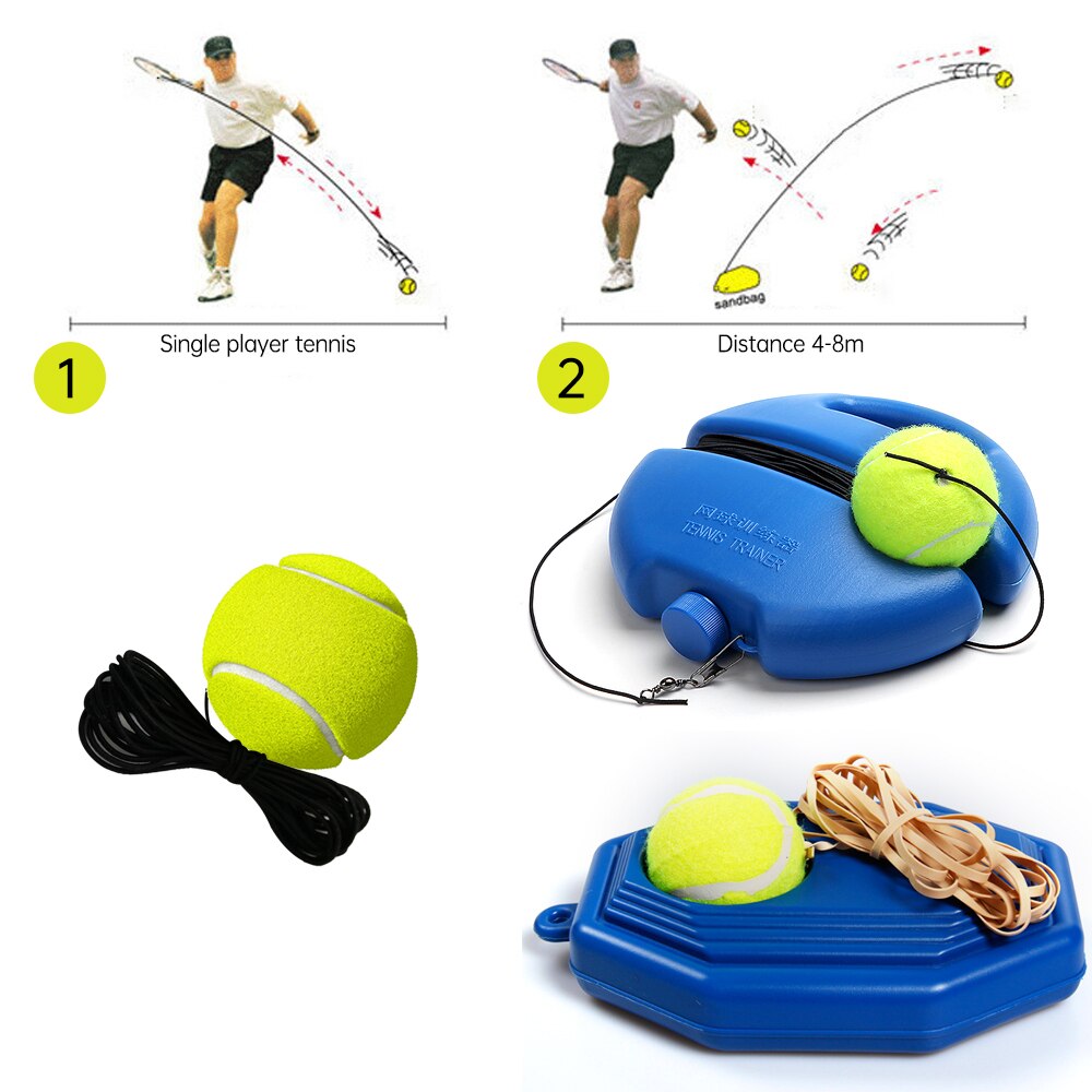 Heavy Duty Tennis Training Tool Baseboard Sparring Device Exercise Tennis Ball Sport Self-study Rebound Ball With Tennis Trainer