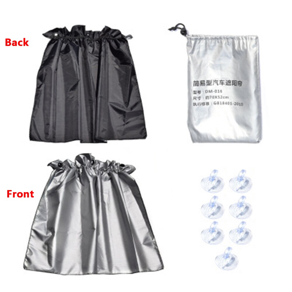 2Pcs Car Side Window Sunshade Curtains Auto Windows Sun Visor Blinds Cover Adjustable 70x47CM: 70x52CM