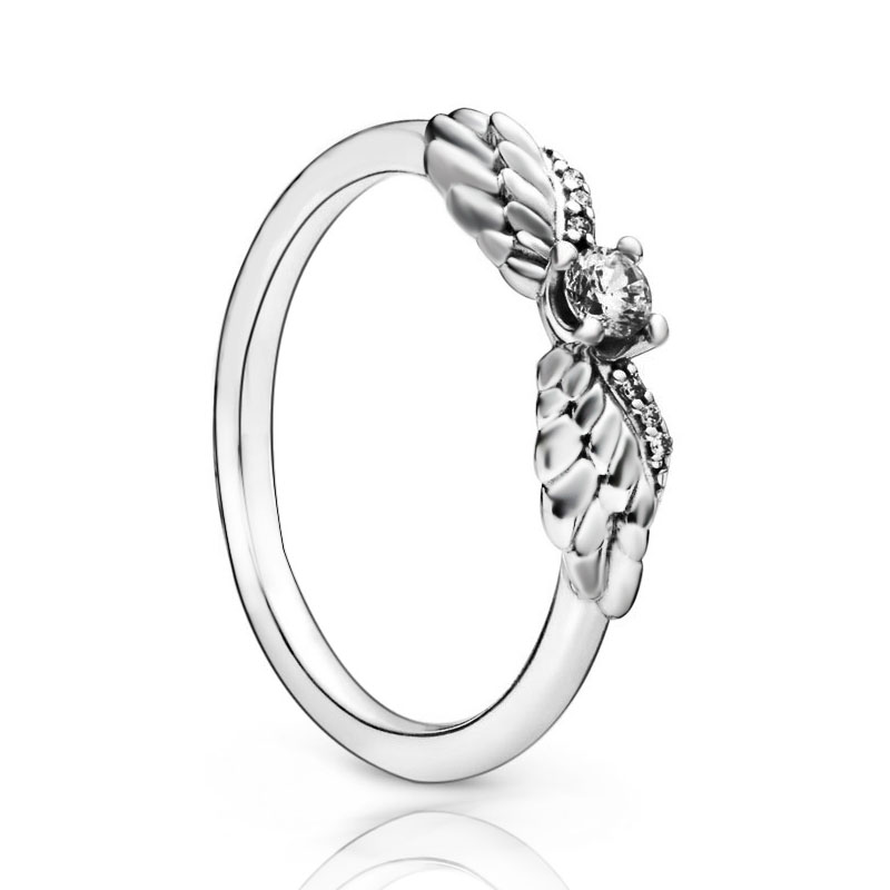 Authentieke 925 Sterling Zilver Leuke Wing Persoonlijkheid Verstelbare Ring Fijne Mode-sieraden Voor Vrouwen Partij Elegante Accessoires