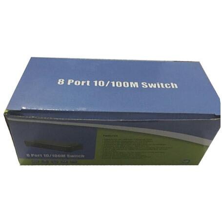 10 / 100 mbps  rj45 8- poorts snelle ethernet-switch lan-hub us eu-stekker 5v adapter voeding netwerkswitch
