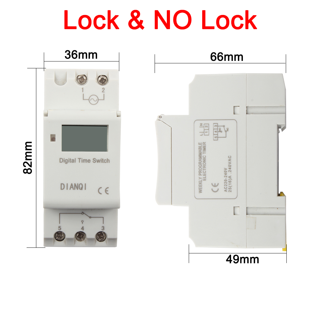 Temporizador interruptor din montaje en carril relé digital TP8A16 reloj semanal microordenador electrónico programable 220V48V 30A 12V AC timbre