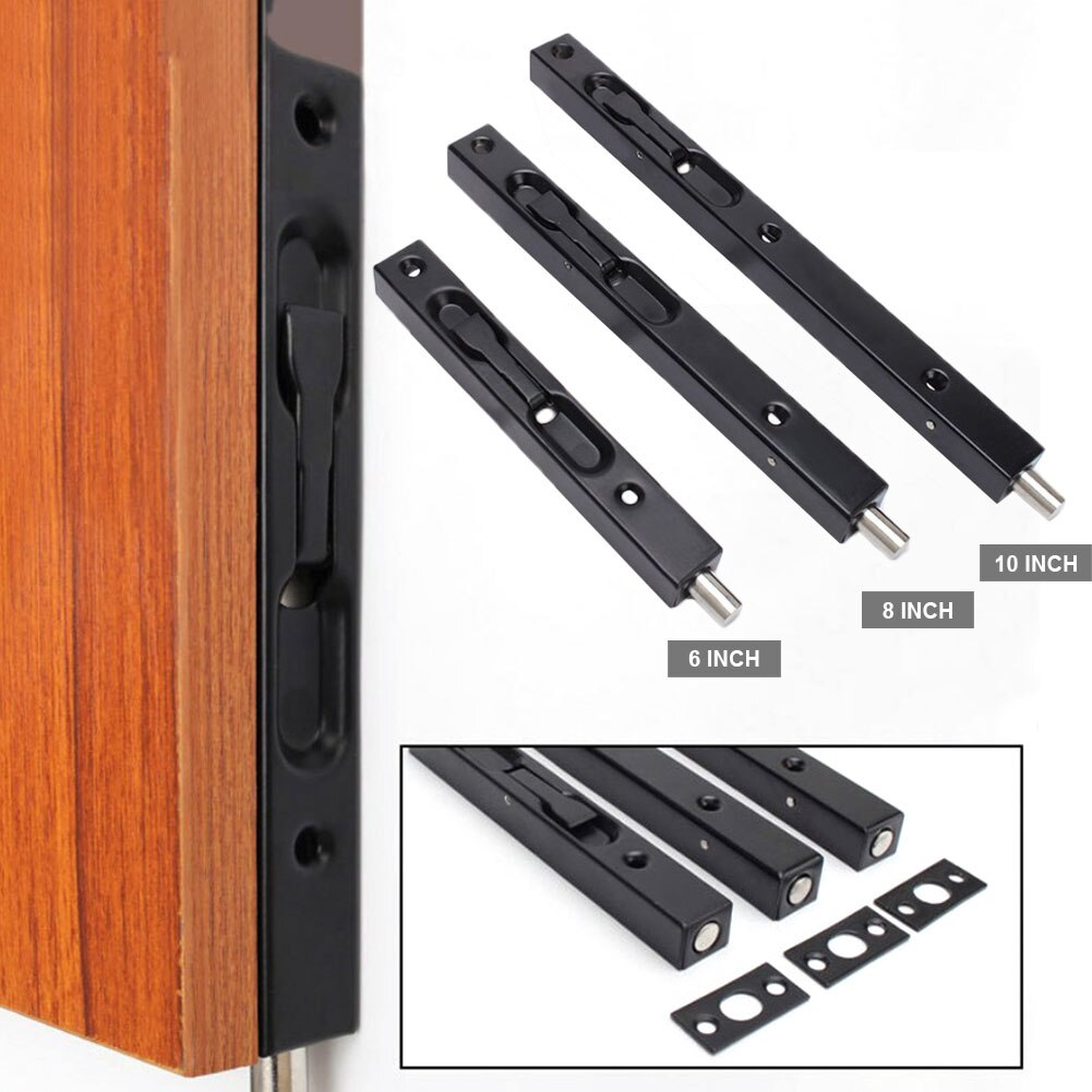 6/8/10Inch Wooden Door Flush Bolt Stainless Steel Door Hardware Locks Security Devices Household Door Accessories Universal
