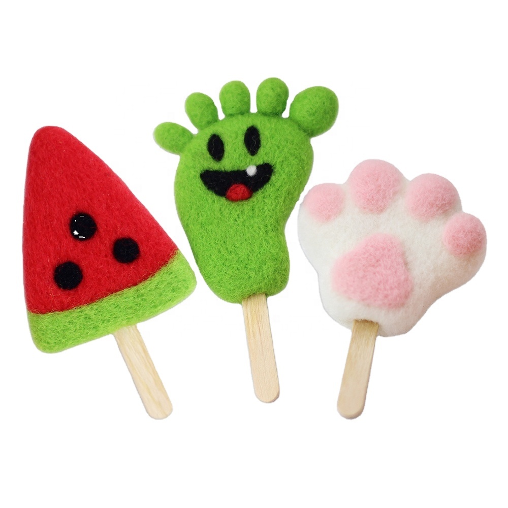 Full Set of Wool Needle Felting Kits Craft DIY Animals Fruits Dog Cat Handmade Non Finished Materials for Beginners Adults: Z10