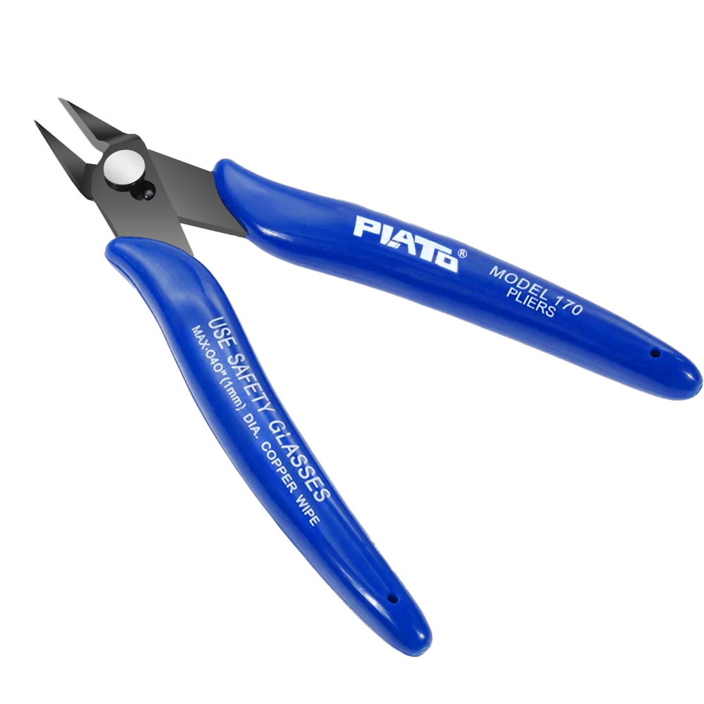 PLATO 170 Blue Flush Cutter Mini Diagonal Cutting Plier Electrical Wire Cable Metal Snips Flush Pliers Convenient Durable Tool: 1.5mm
