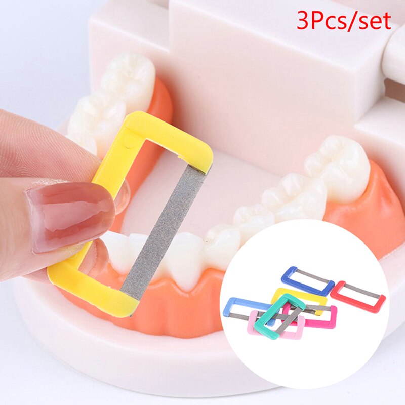 3Pcs/set Teeth Polishing Strip Dental Orthodontic Interproximal Enamel Reducted Oral Care tool Random Color