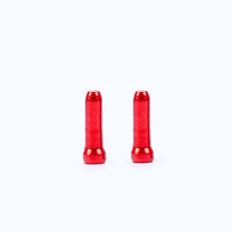 30 pçs alumínio freio de bicicleta deslocamento cabo tampa final ultraleve 7 cores desviador de freio da bicicleta linha capa cabos acessórios: Red