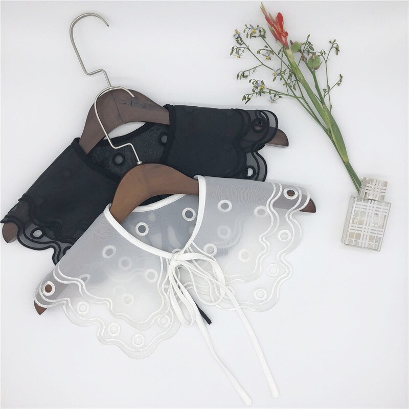 femmes faux colliers détachables colliers Dickey dentelle faux faux col chemise revers broderie évider fille faux colliers bricolage
