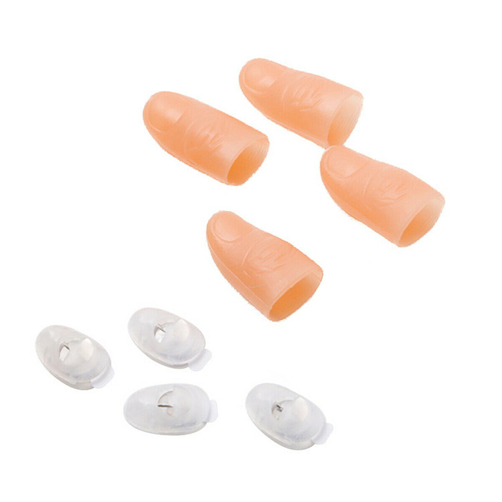 2/4 Uds. Truco de magia dedos pulgares con batería LED accesorios mágicos Halloween truco de magia dedos pulgares juguetes para niños adultos: YELLOW