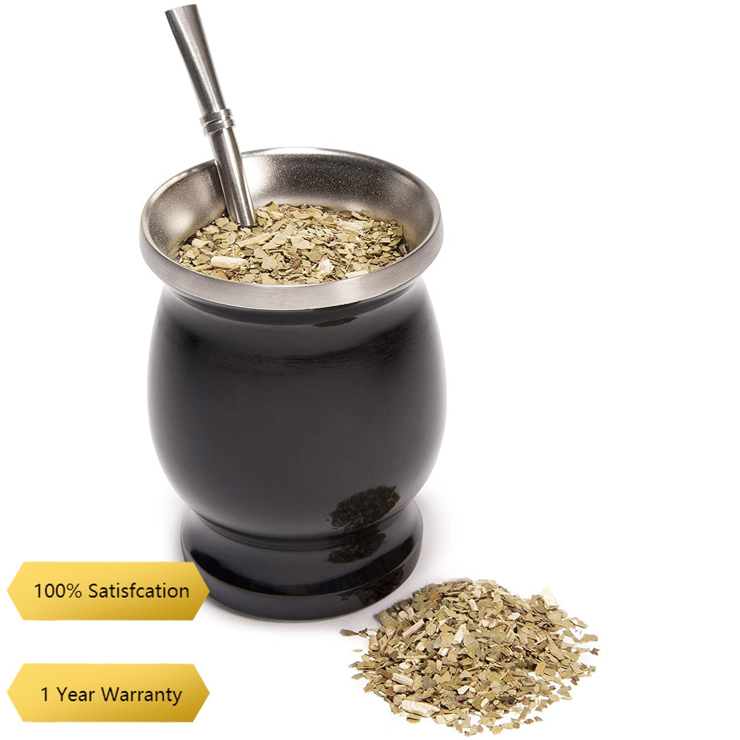1 juego/lote de aparatos de Hacker de acero inoxidable, el calibre Yerba Mate puede eliminar los residuos de té de una vez, incluye calabaza y paja, fácil limpieza