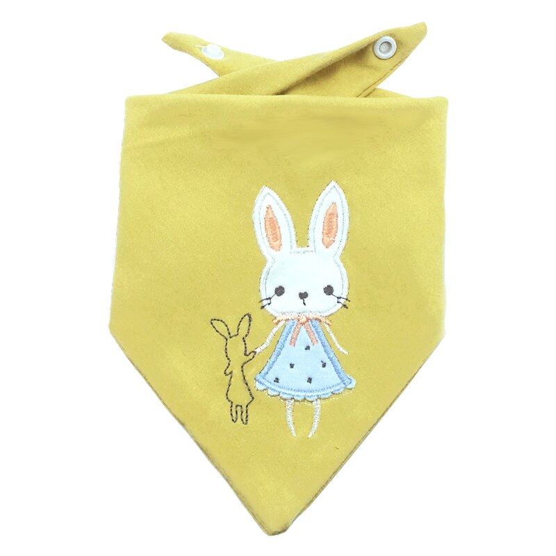 Slabbers Katoen Borduren Babyvoeding Schort Driehoek Bib Meisje Jongen Voeden Sjaal Slabbetjes Burp Doek Bandana Speeksel Handdoek: CZJ005B2