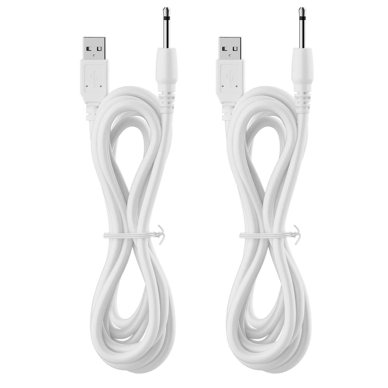 2 Pack Vervanging Dc Oplaadkabel 2.5Mm Usb Adapter Cord Snel Opladen Cord, Geweldig Voor Meest Wand Massager