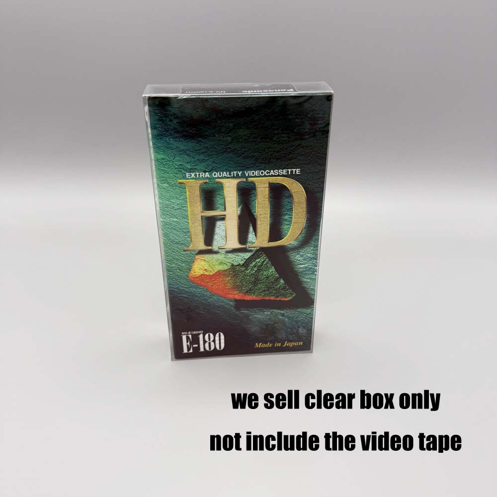 Transparent Display PET plastic cover For VHS tape cassette storage box dust prevention collections box: Default Title