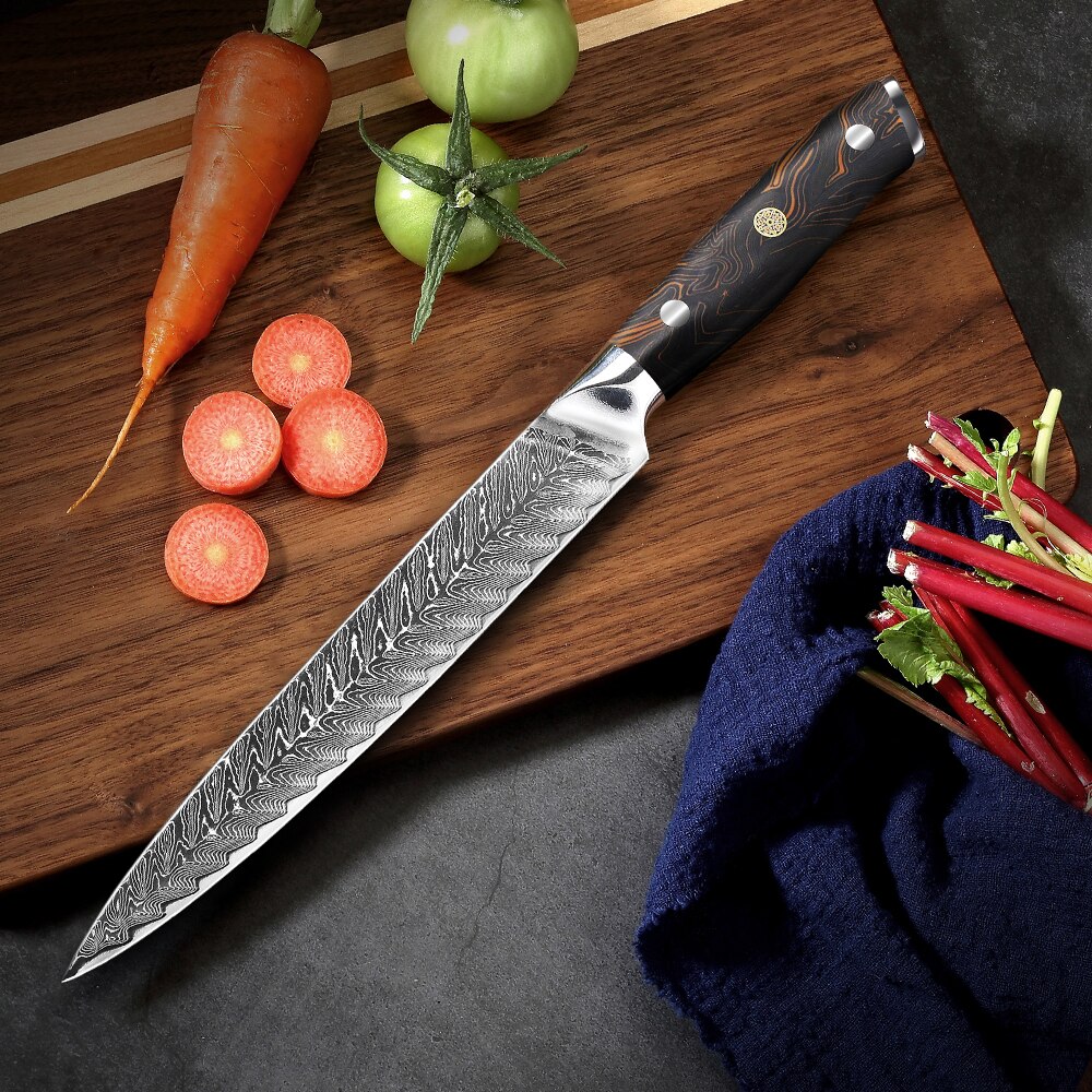 8" Inches Cleaver Knife 67 Layers Damascus Stainless Steel Kitchen Knife Meat Chef Knives Best G10 Handle