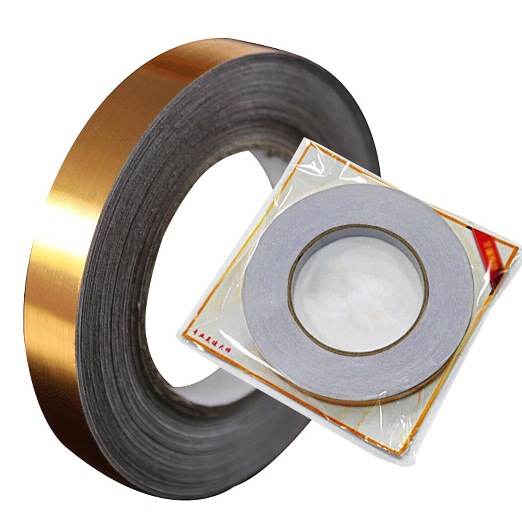 164FT Tile Sticker Golden Waterproof Tile Decoration Metallic Copper Material Home Decoration Univedrsal For Floor /Wall