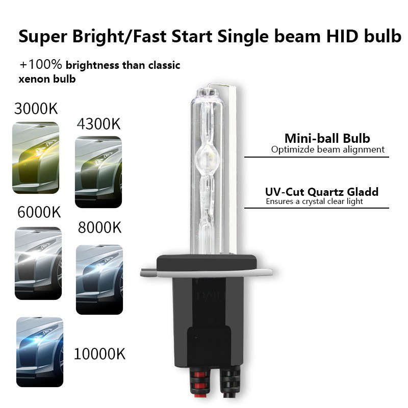 Xenon H1 35W 55W HID Xenon Headlight Bulb 12V Xenon Hidden Kit 4300k 6000k 8000K 10000K Replacement Halogen Lamp