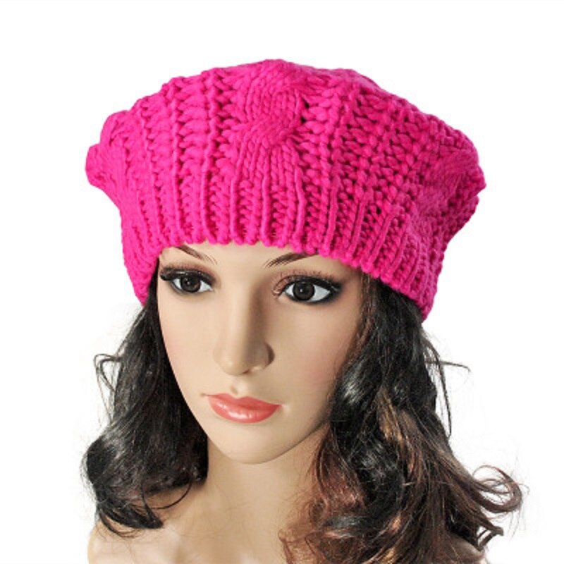 Chic Wol Gebreide Baret Hoeden Herfst Winter Vrouwen Meisjes Mode Accessoires Warme Comfortabele Elastische Eenvoudige Caps