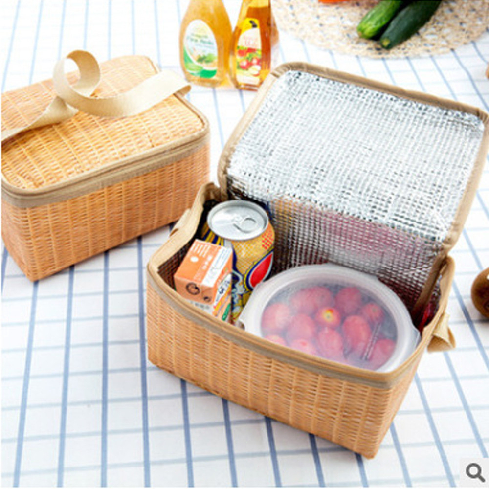 Izolowany termicznie pojemnik na torbę Wodoodporna i izolacja termiczna Tote Bento Lunch Box Etui Torba na lunch Damska mała torba na lunch