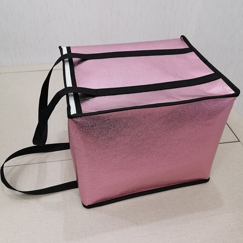 Folia aluminiowa o dużej pojemności torba termiczna na ciasto dla kobiet izolowana torba na żywność przenośna dostawa torebka chłodząca składane torby termiczne