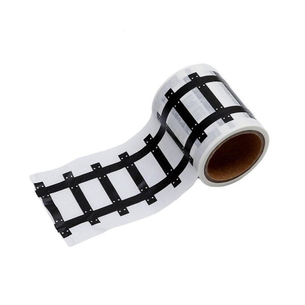 48 mmx 5m jernbane vej papir washi tape bred trafik vej klæbende malertape vej klistermærke til børn legetøj bil leg: 3