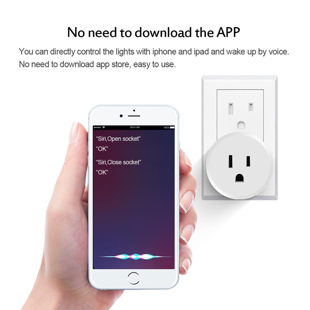 Homekit App Siri Voice Control WIFI Smart light Switch Wireless Remote US EU Power Plug Wall Socket Outlet Compatible Apple IOS